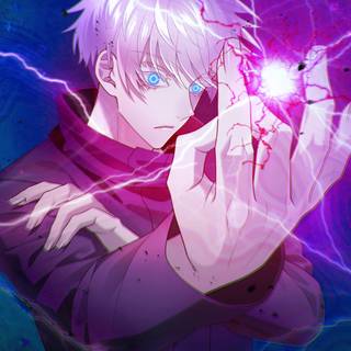 Gojo glowing eyes wallpaper