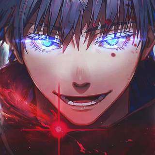 Gojo glowing eyes wallpaper