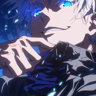 Gojo glowing eyes wallpaper