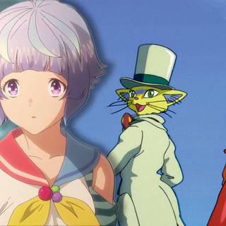 Relaxing cartoon character desktop wallpaper