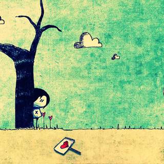 Sad drawings wallpaper