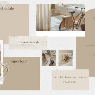 Beige aesthetic laptop wallpaper