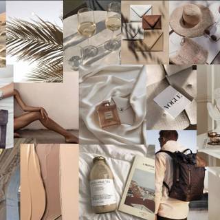 Beige aesthetic laptop wallpaper