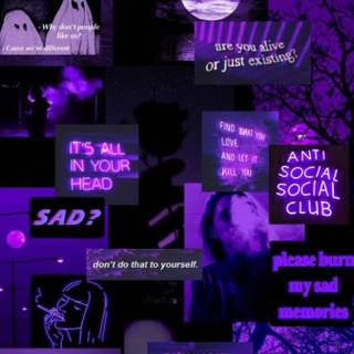 Purple and black aesthetic wallpaper