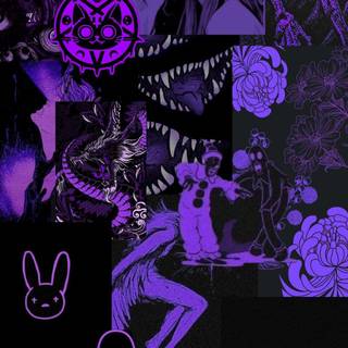 Purple and black aesthetic wallpaper