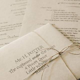 Hogwarts letter wallpaper