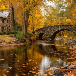 Autumn cottagecore HD wallpaper