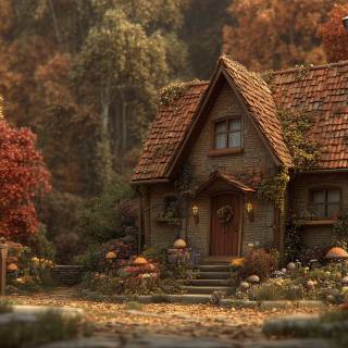 Autumn cottagecore HD wallpaper