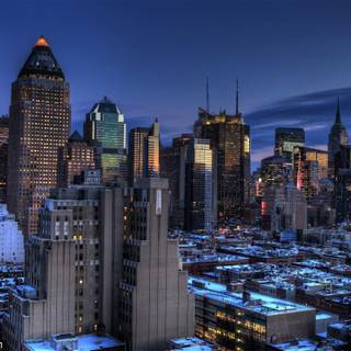 Winter New York City 4k wallpaper