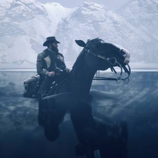 Red Dead Redemption 2 winter wallpaper