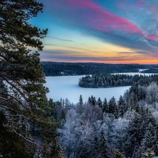 Winter landscape phone wallpaper