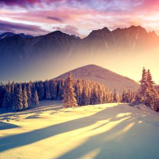 Winter landscape computer wallpaper