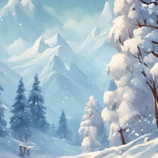 Winter art phone wallpaper