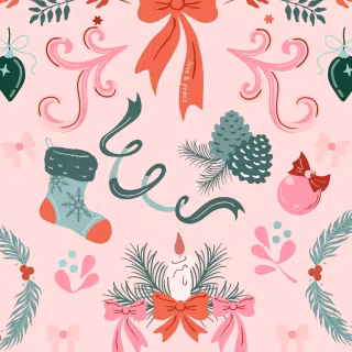 Soft pink Christmas wallpaper