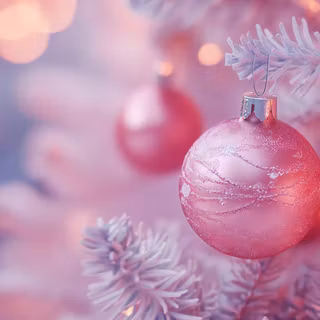Pink Christmas 4k wallpaper