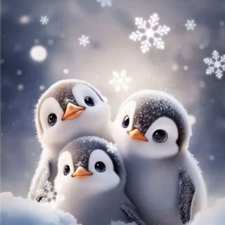 Penguins Christmas wallpaper