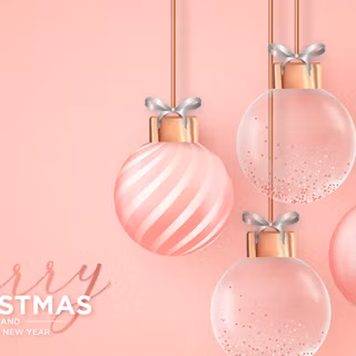Pink Christmas 4k wallpaper