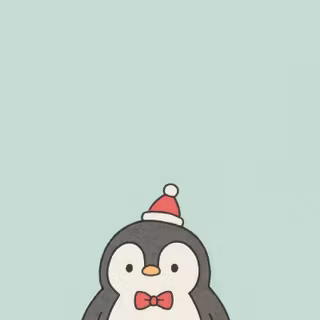 Penguins Christmas wallpaper