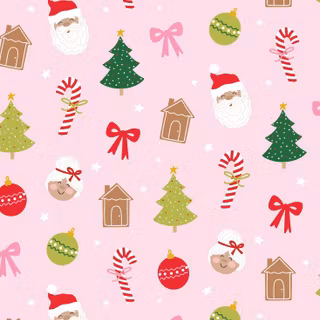 Soft pink Christmas wallpaper