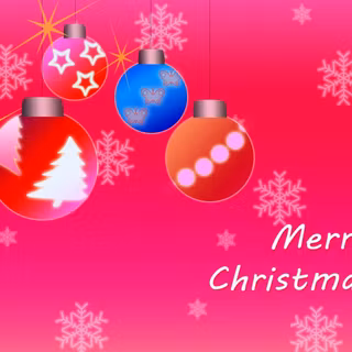 Pink and red Christmas wallpaper