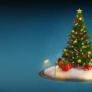 Pine tree Christmas wallpaper