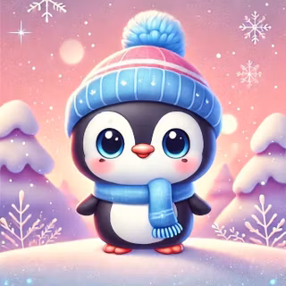 Penguins Christmas wallpaper