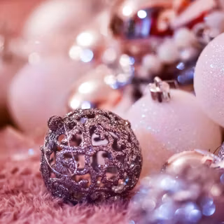 Pink Christmas 4k wallpaper