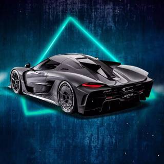 Neon sports car wallpaper