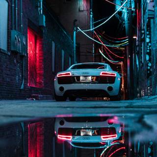 Neon sports car wallpaper