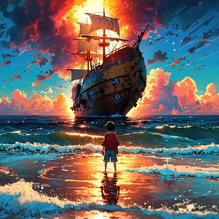 Luffy ship wallpaper
