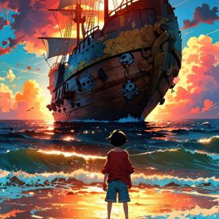 Luffy ship wallpaper