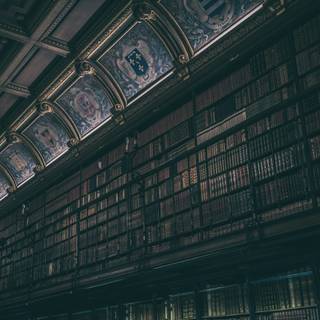 Dark academia winter desktop wallpaper