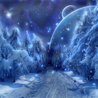 Winter fantasy art wallpaper