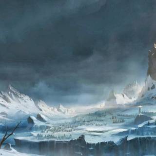Winter fantasy art wallpaper