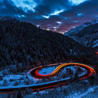 4k road winter wallpaper