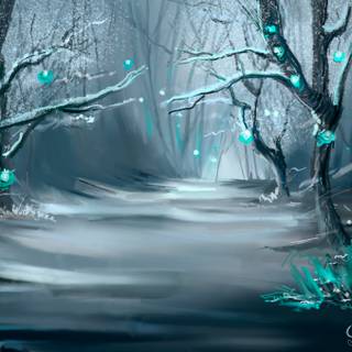 Winter fantasy art wallpaper