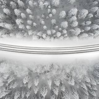 3440x1440 winter road wallpaper