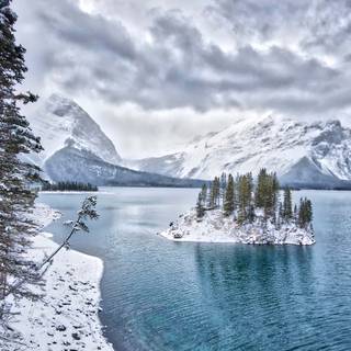 Laptop dark blue winter wallpaper