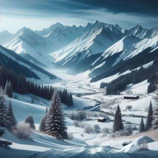 Laptop dark blue winter wallpaper