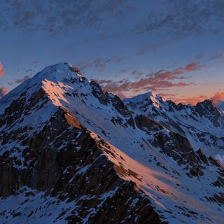 Laptop dark blue winter wallpaper