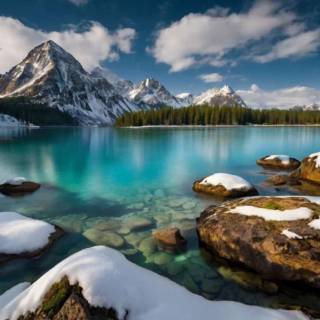 Laptop dark blue winter wallpaper