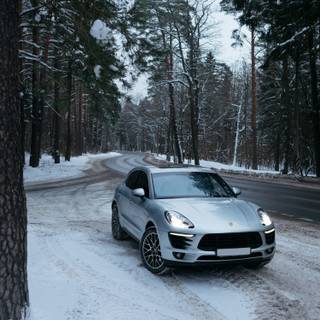 Winter sports car wallpaper