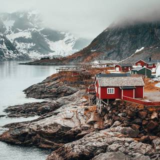 Winter Norway iPhone wallpaper