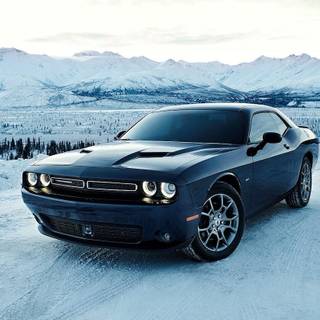 Winter sports car wallpaper