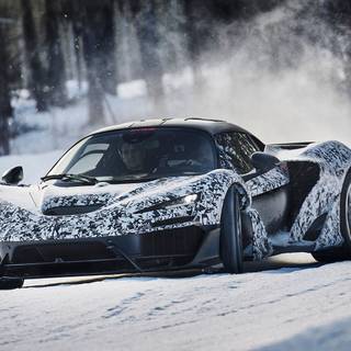 Winter sports car wallpaper