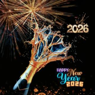 New Year 2026 mobile wallpaper