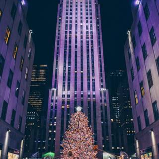 New York Christmas phone wallpaper