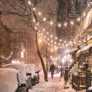 New York Christmas phone wallpaper