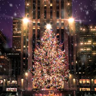 New York Christmas phone wallpaper