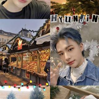 Hyunjin Christmas wallpaper